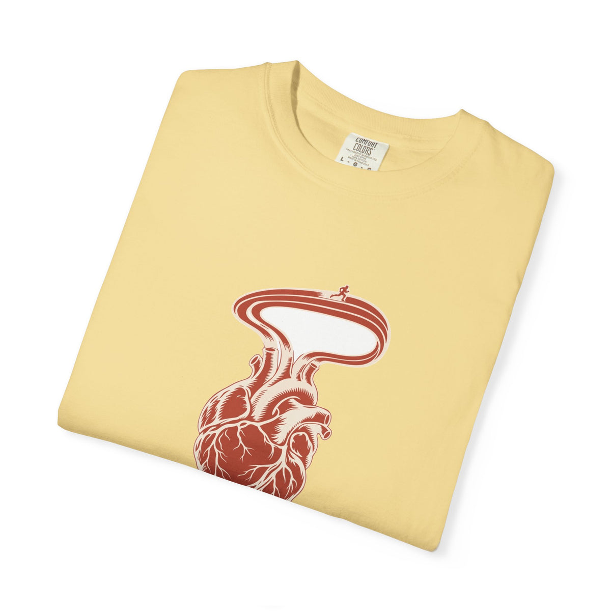 T-shirt course à pied rétro « Cœur de Piste »