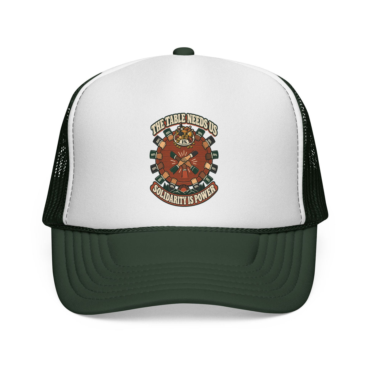 Casquette trucker message social « The Table Needs Us »