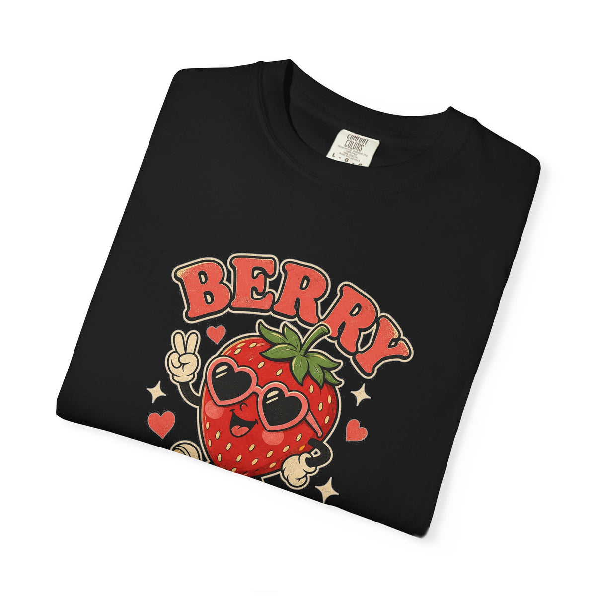 T-shirt rétro humour baies « Berry Happy Today »