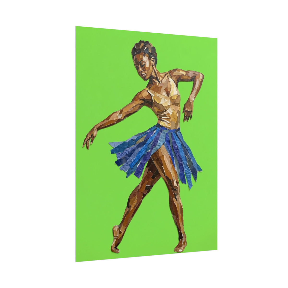 Affiche art mural « Danseuse sur fond vert »