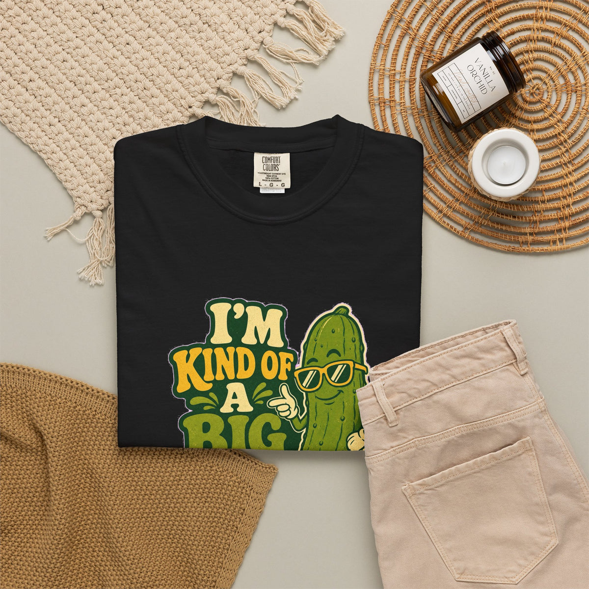 T-shirt rétro humour cornichon « I'm Kind of a Big Dill »