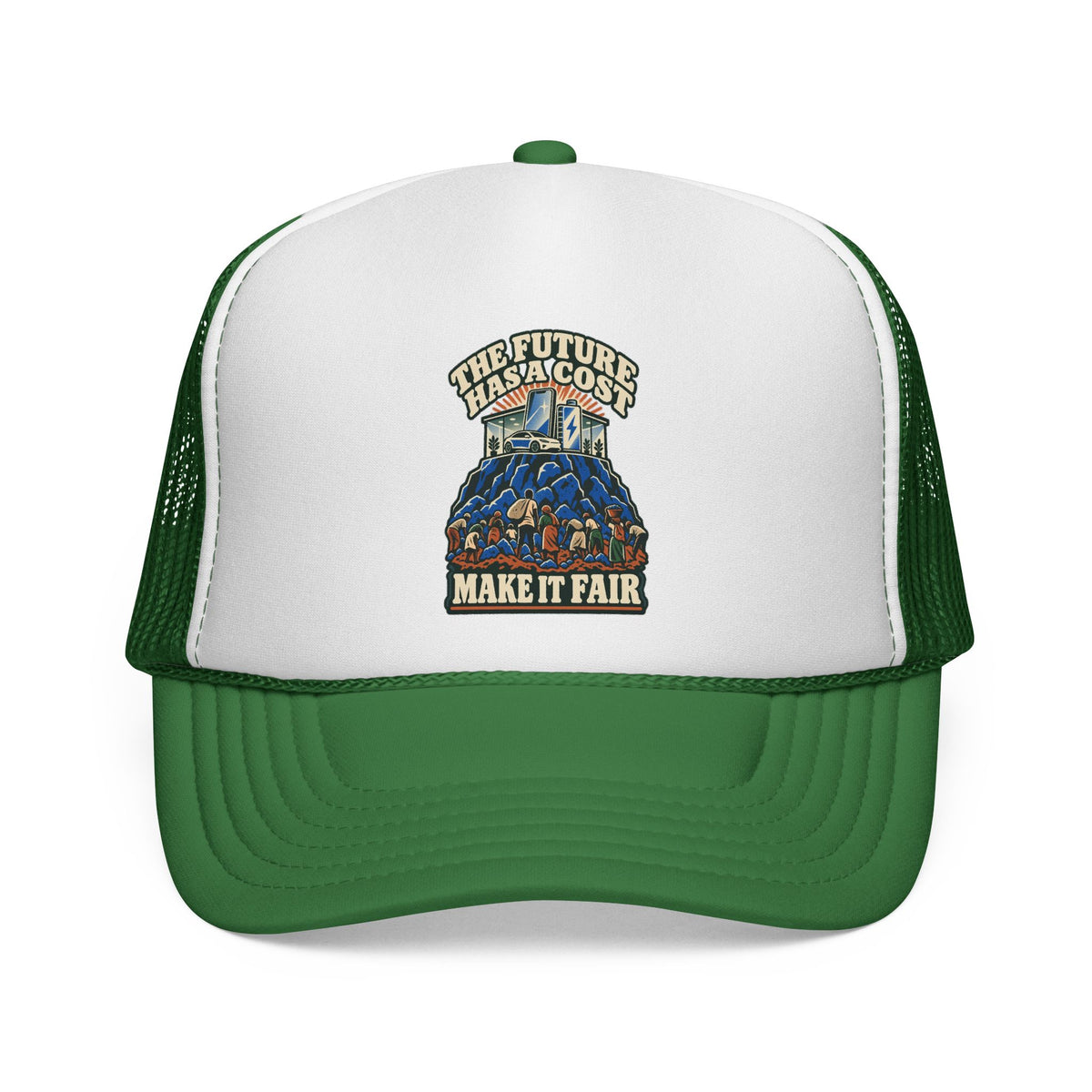 Casquette trucker message social « The Future Has a Cost »