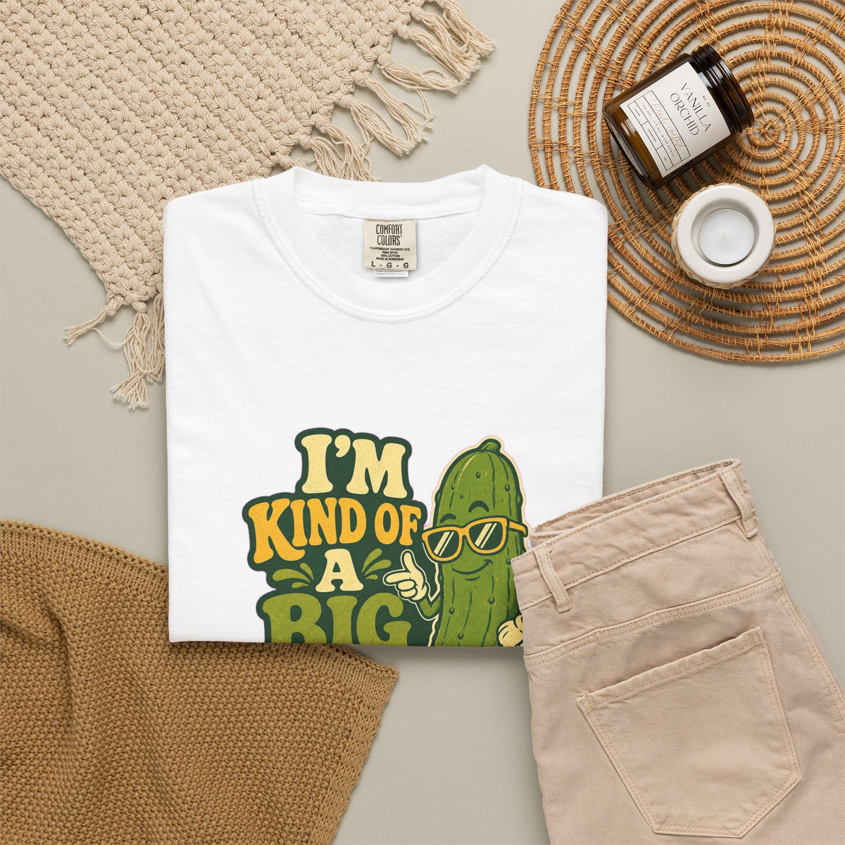 T-shirt rétro humour cornichon « I'm Kind of a Big Dill »