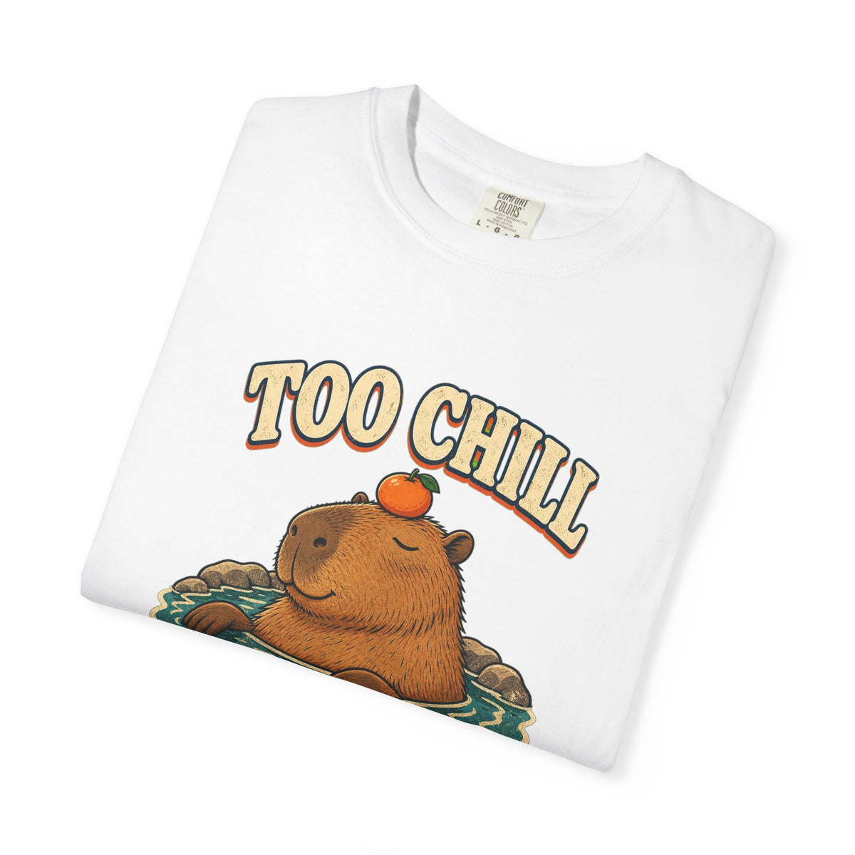 T-shirt rétro humour « Too Chill to Care »
