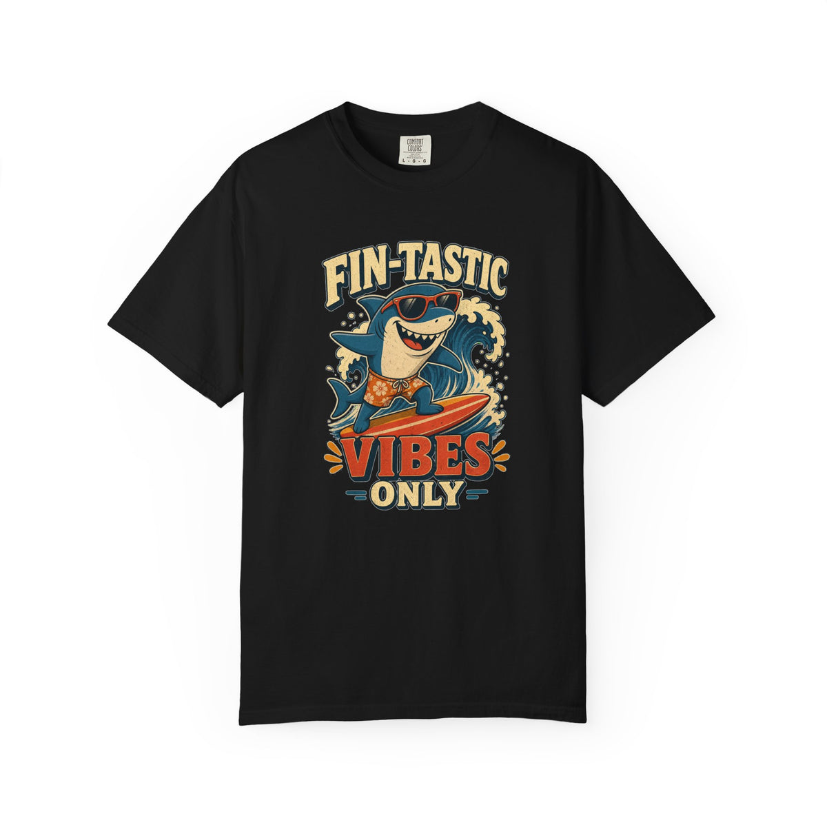 T-shirt rétro humour poisson « Fin-tastic Vibes Only »