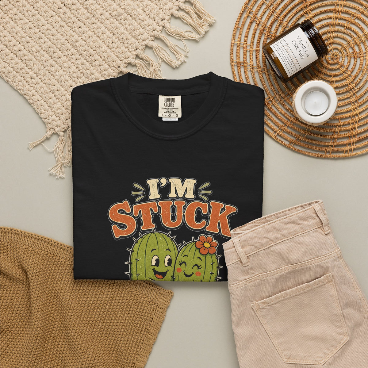 T-shirt rétro humour « I'm Stuck on You »