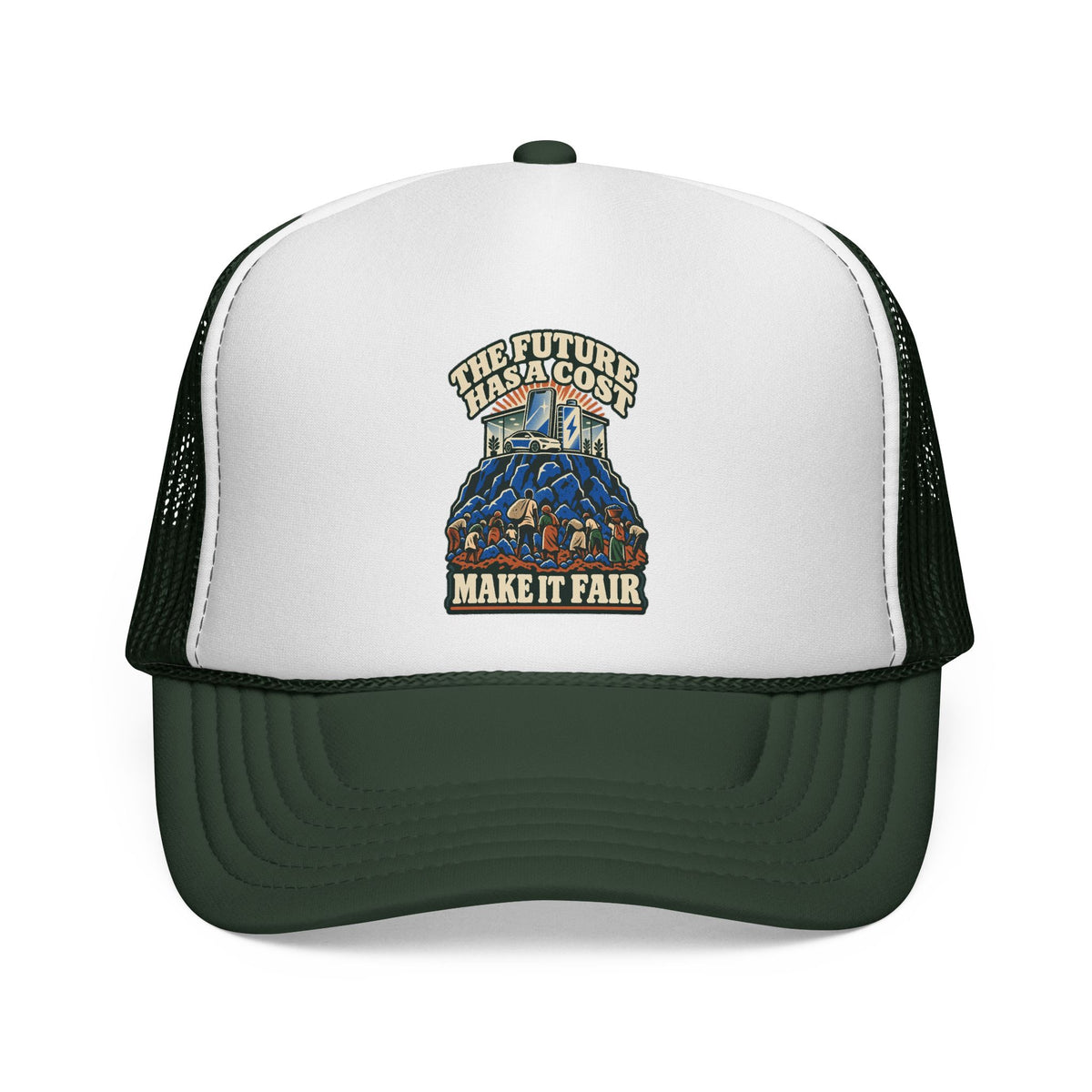 Casquette trucker message social « The Future Has a Cost »