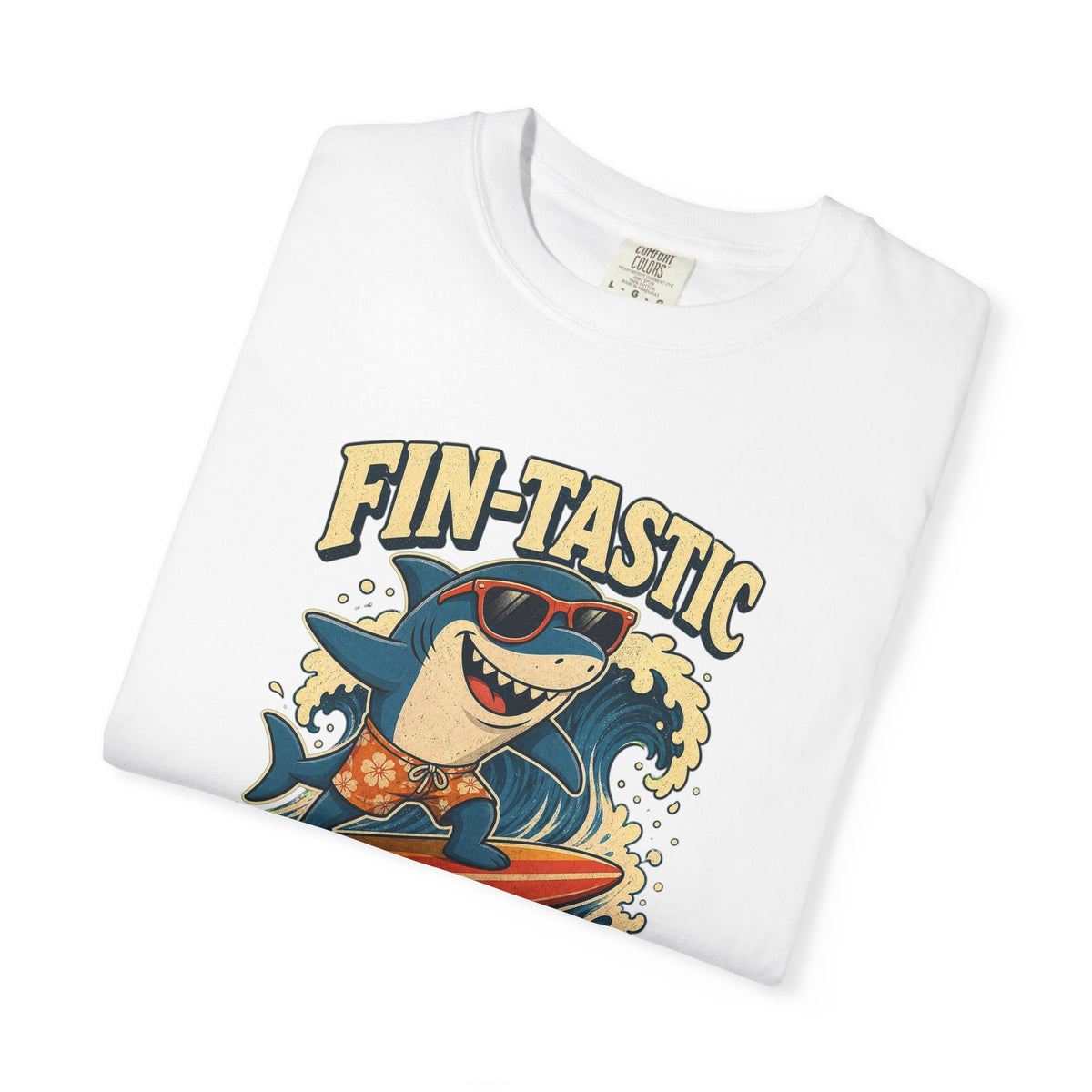 T-shirt rétro humour poisson « Fin-tastic Vibes Only »
