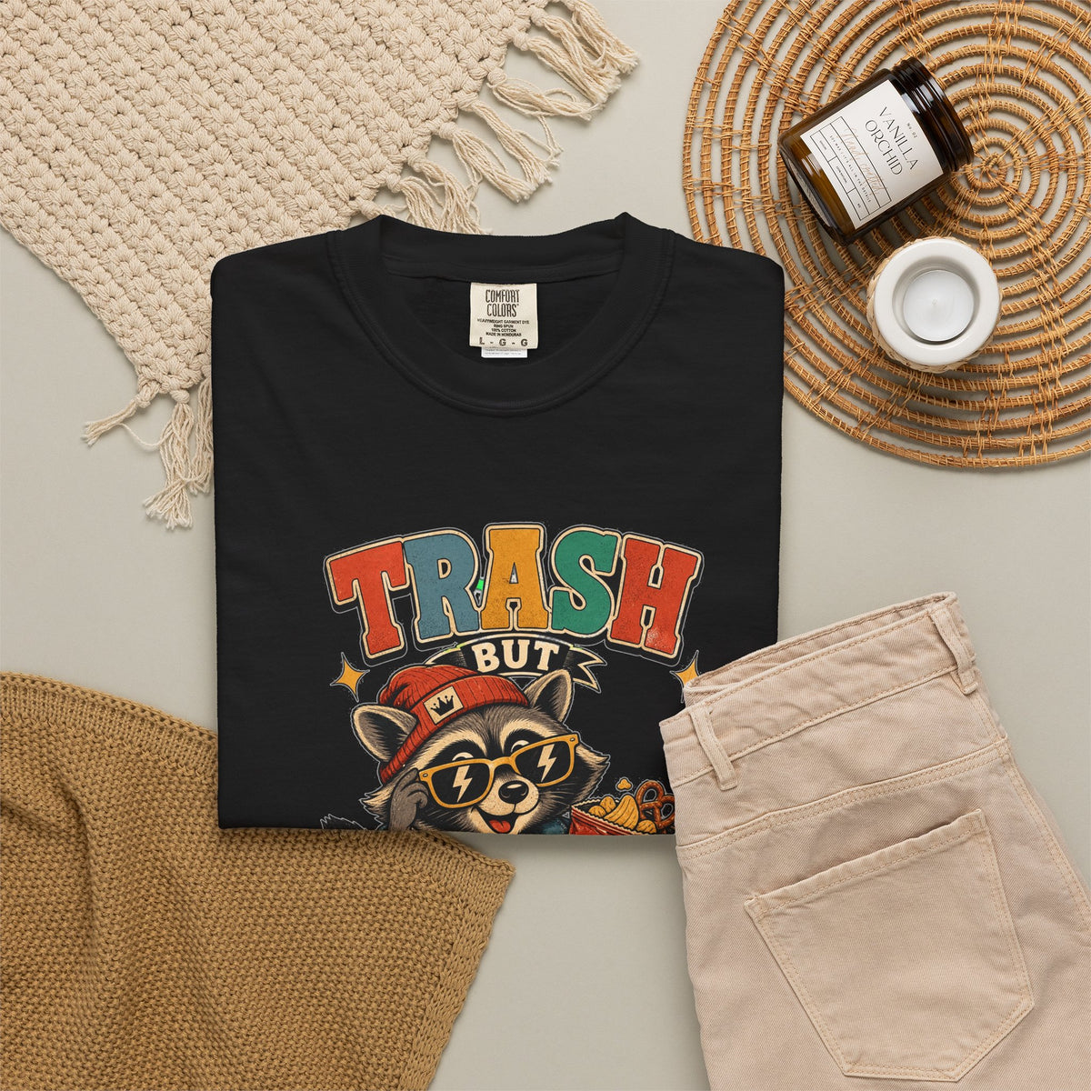 T-shirt rétro humour « Trash But Make It Fashion »