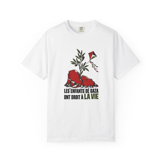T-shirt unisexe « Les enfants de Gaza ont droit à la vie »