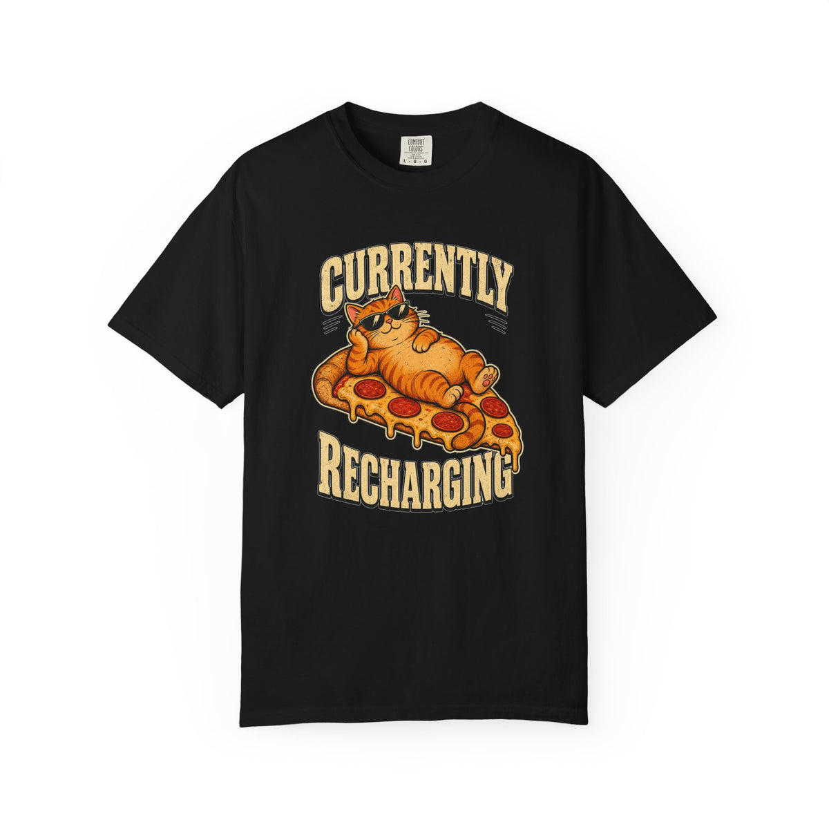 T-shirt rétro humour « Currently Recharging »