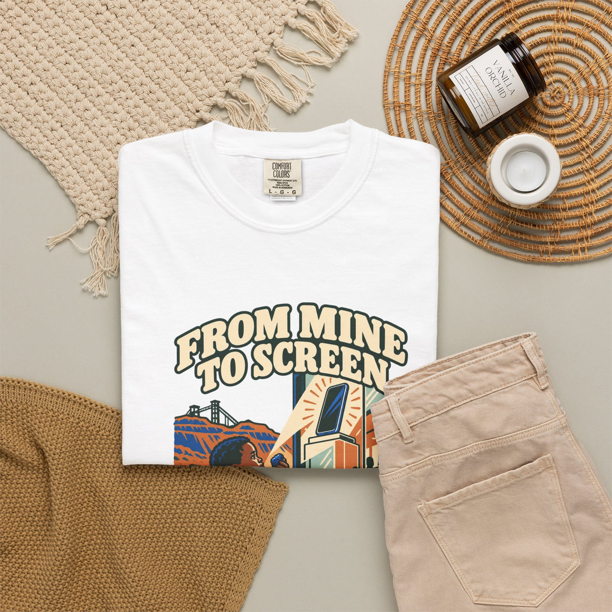 T-shirt message social « From Mine to Screen »