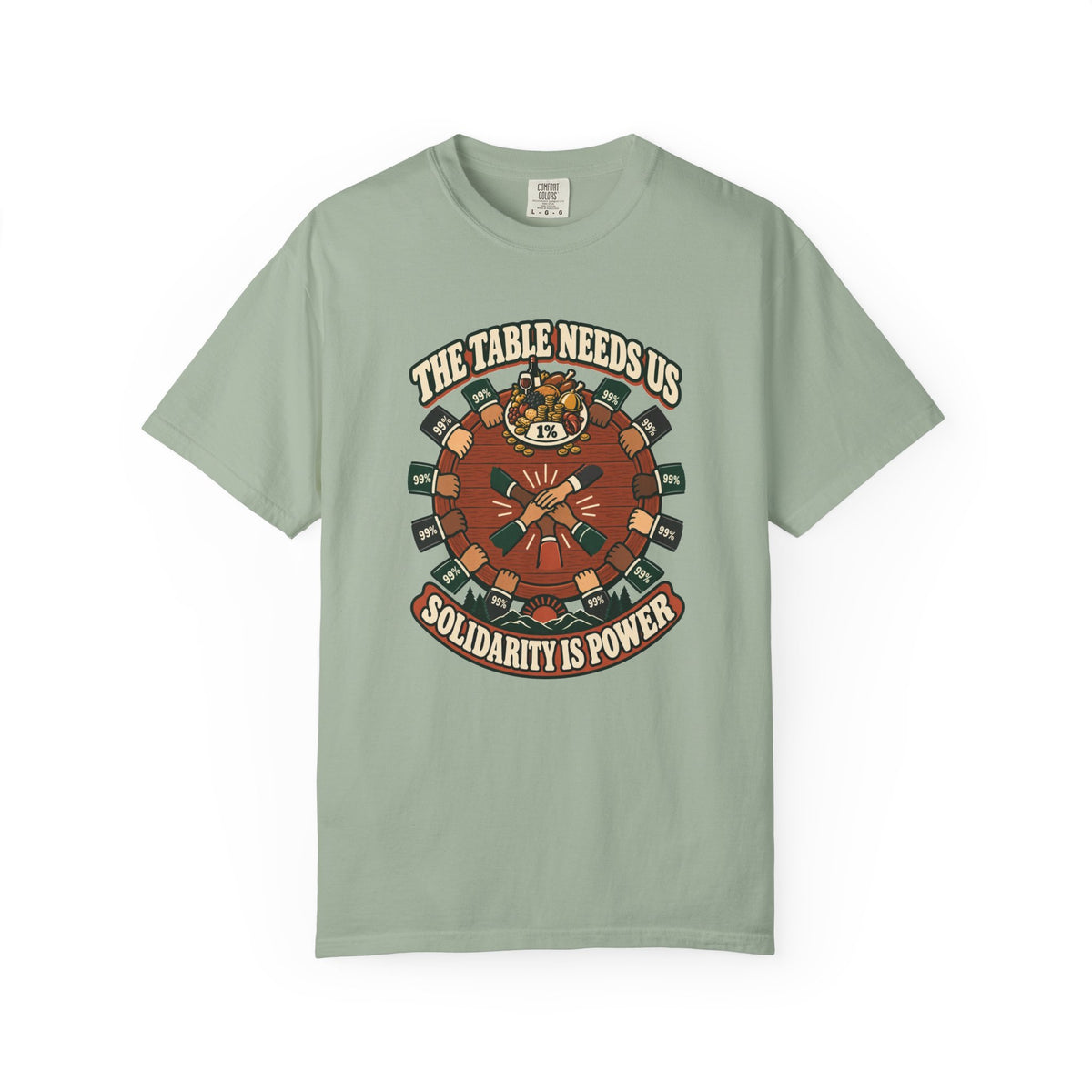 T-shirt message social « The Table Needs Us »