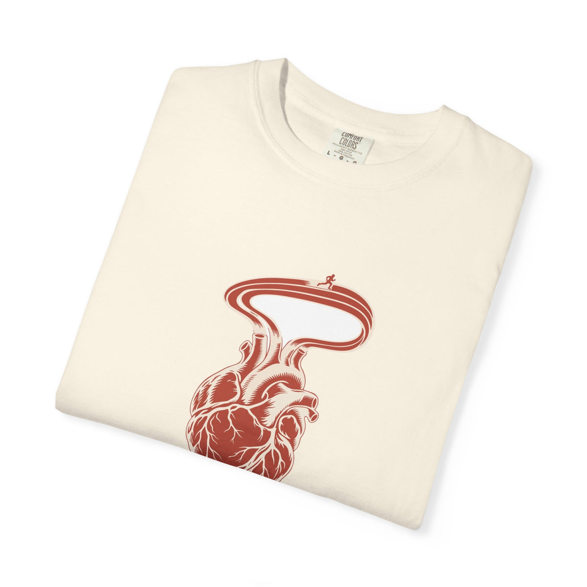 T-shirt course à pied rétro « Cœur de Piste »