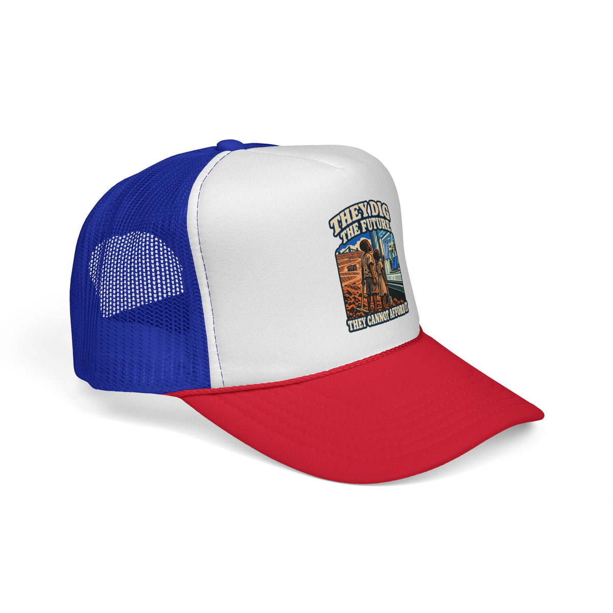 Casquette trucker message social « They Dig the Future »