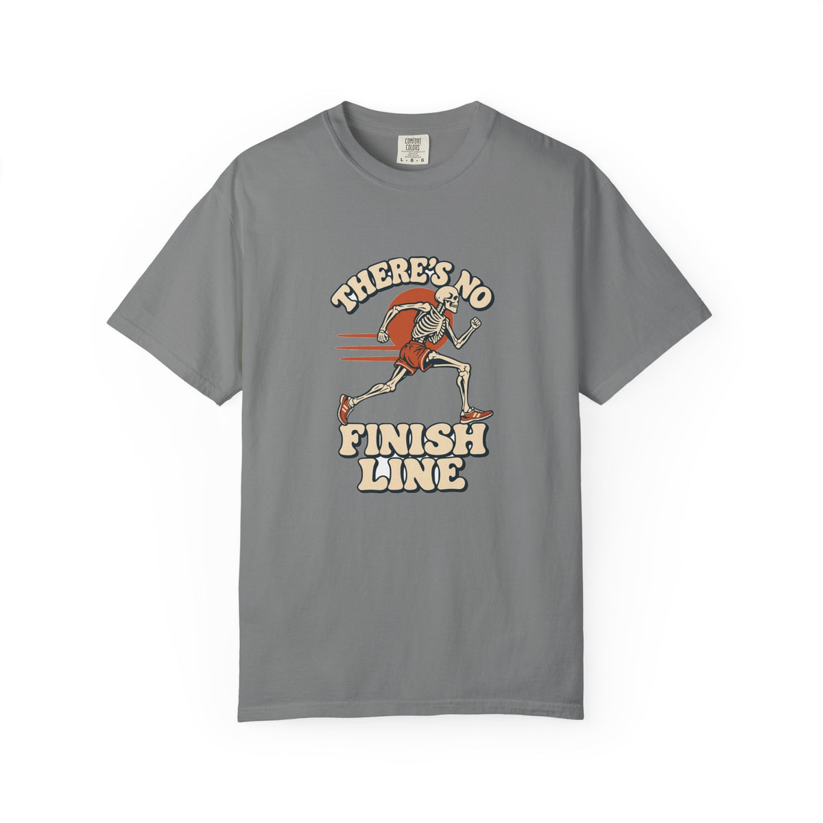 T-shirt course à pied rétro « Squelette »