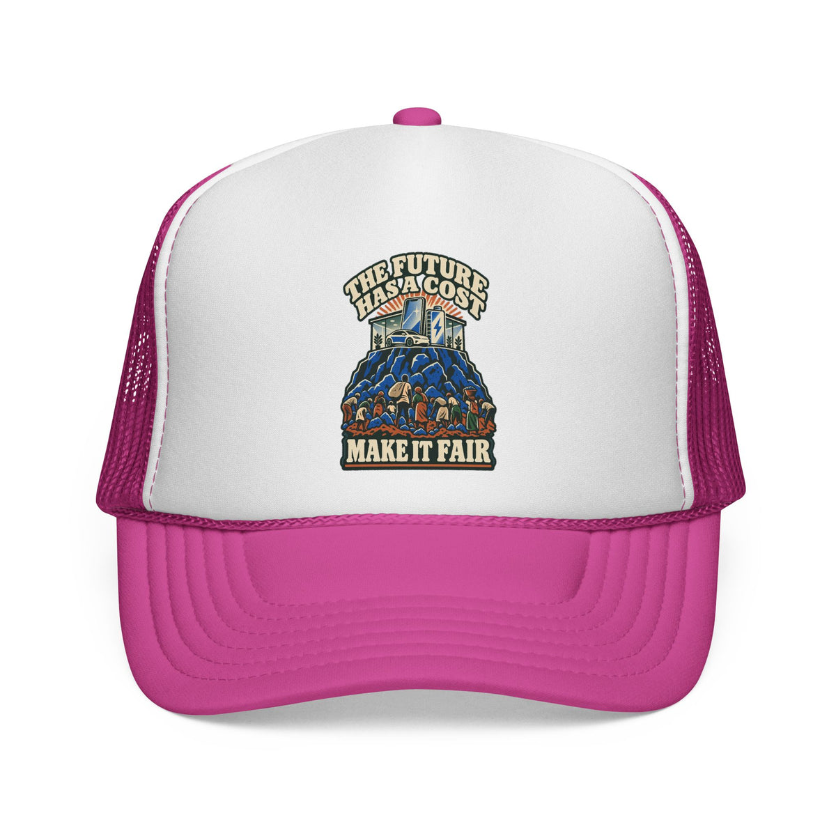 Casquette trucker message social « The Future Has a Cost »