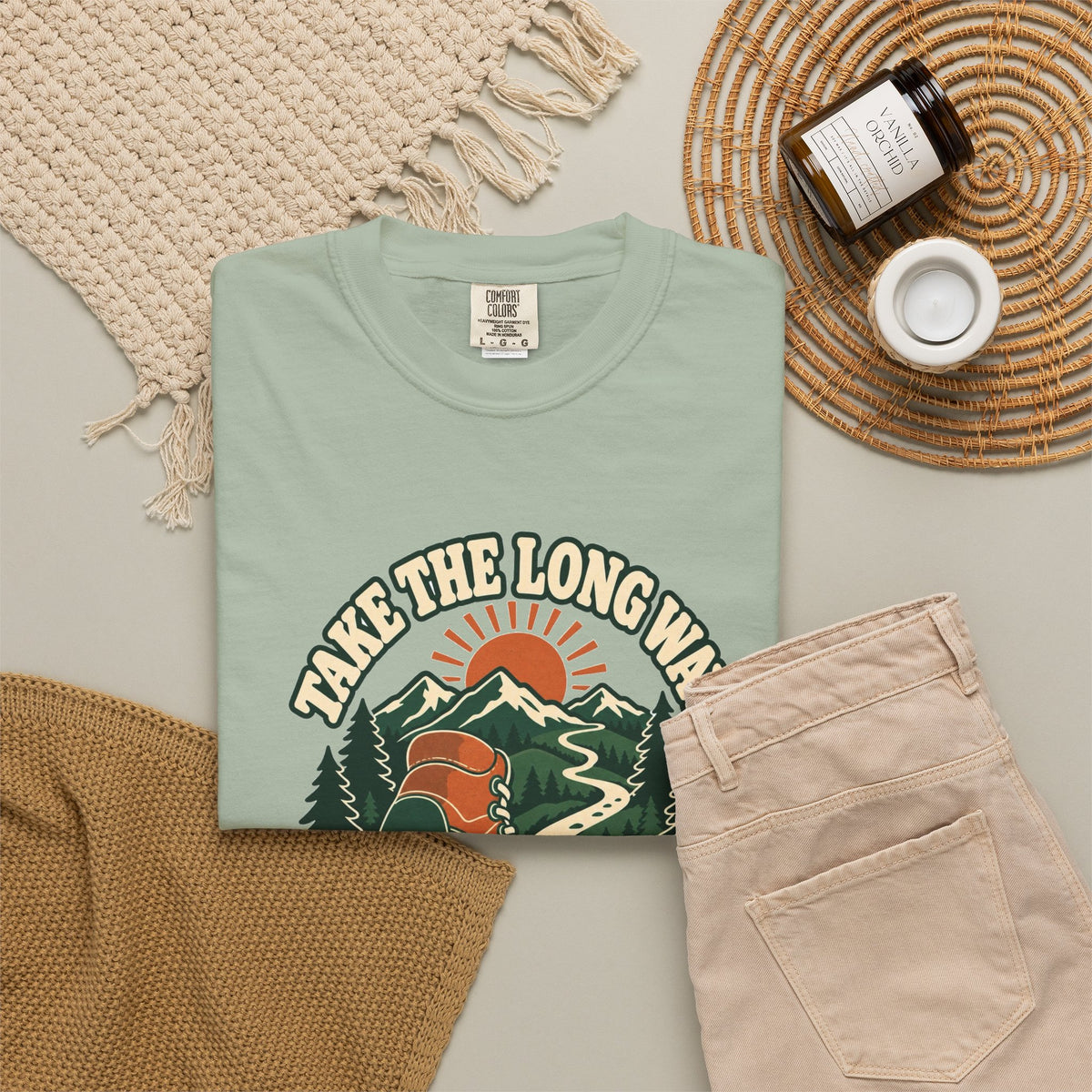 T-shirt plein air canadien « Take the Long Way »