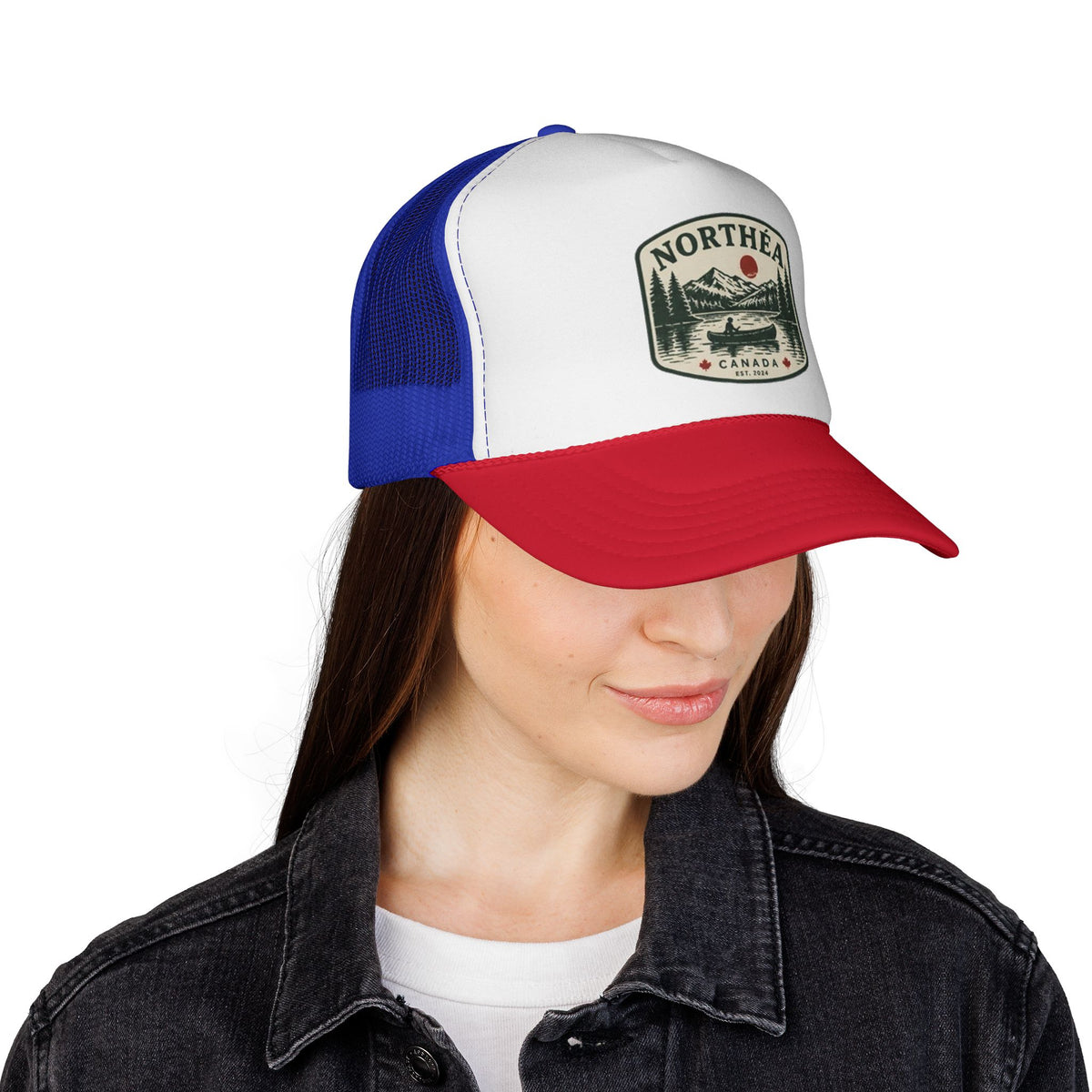 Casquette trucker canadienne « Lac et Canot »
