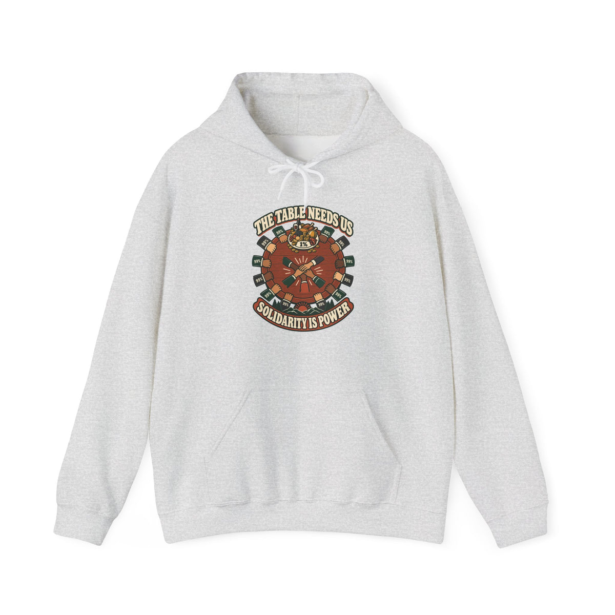 Hoodie message social « The Table Needs Us »
