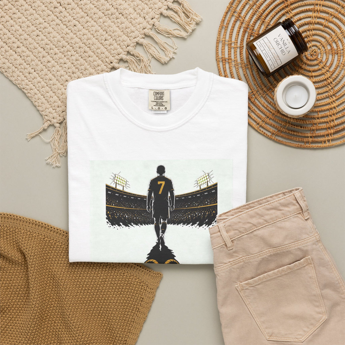 T-shirt soccer motivation « Legends Footprints »