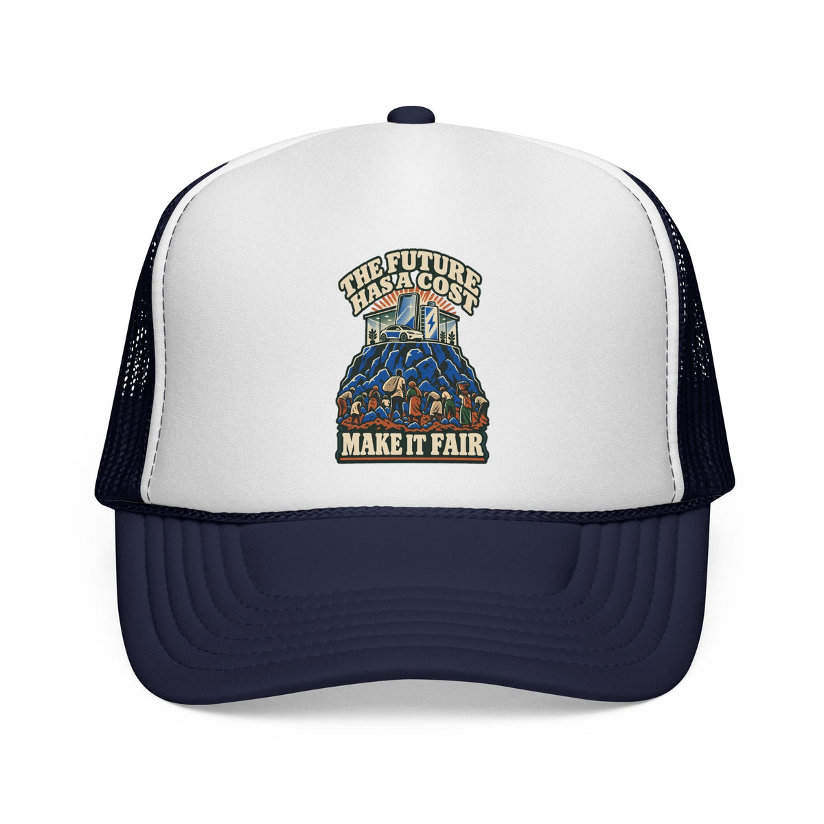 Casquette trucker message social « The Future Has a Cost »
