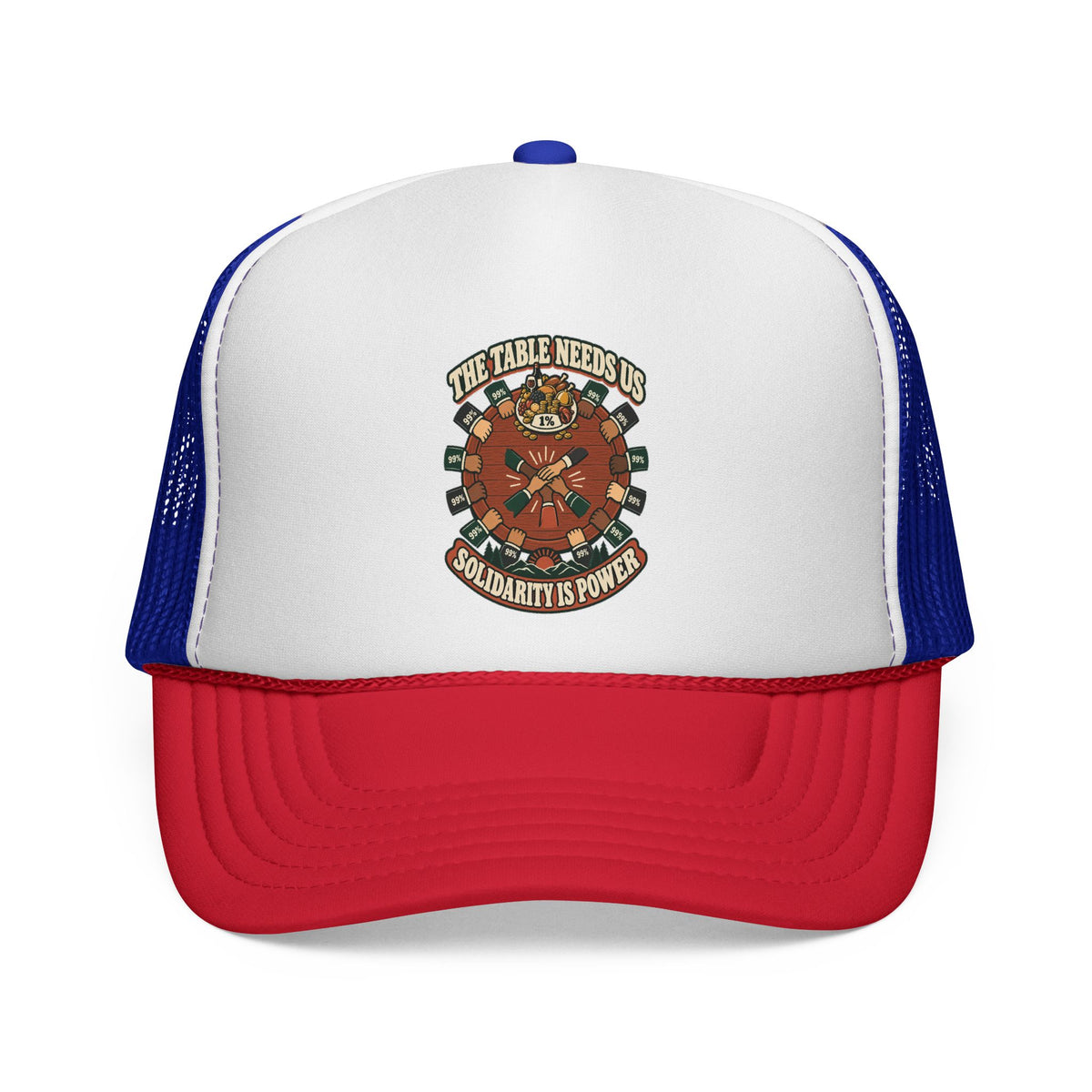 Casquette trucker message social « The Table Needs Us »