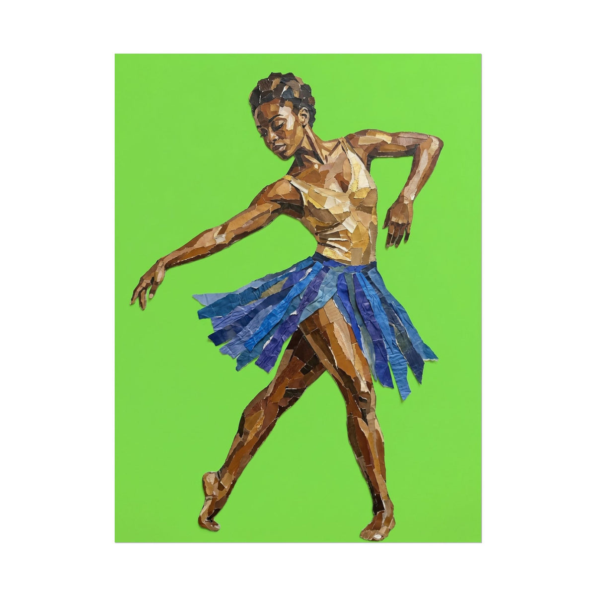Affiche « Danseuse sur fond vert »