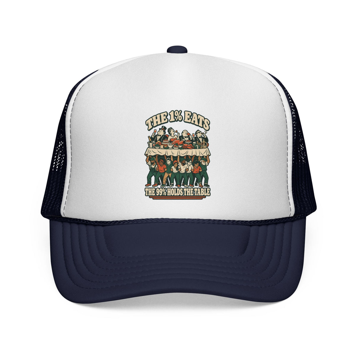 Casquette trucker message social « The 1% Eats »