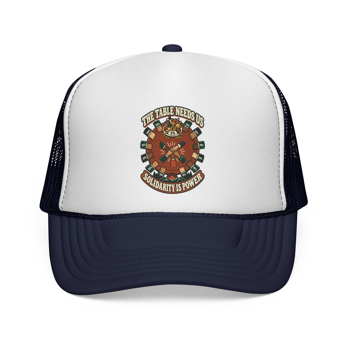 Casquette trucker message social « The Table Needs Us »