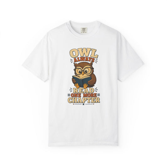 T-shirt rétro « Owl Always Read One More Chapter »