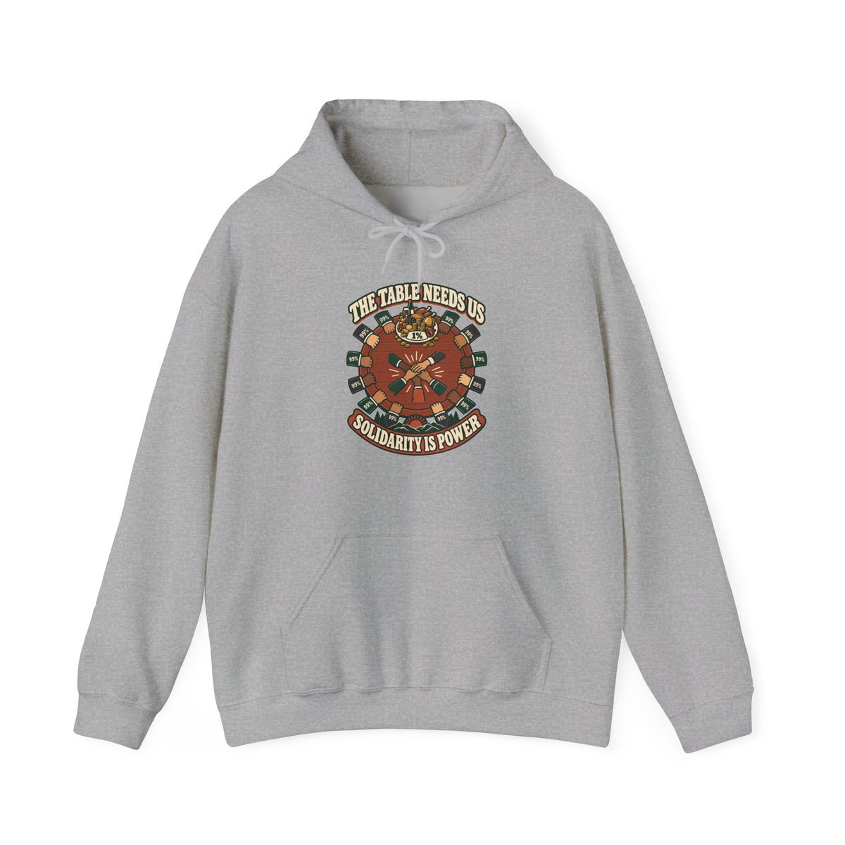 Hoodie message social « The Table Needs Us »