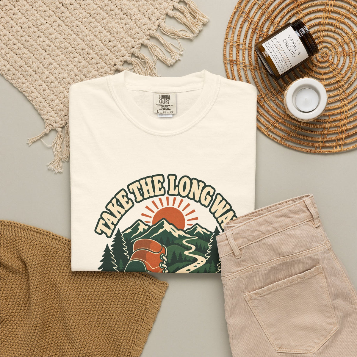 T-shirt plein air canadien « Take the Long Way »