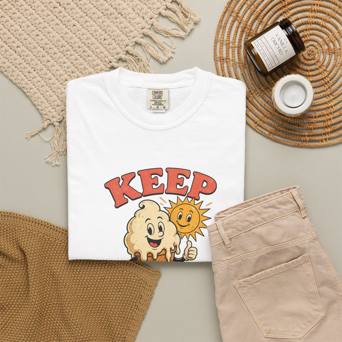 T-shirt rétro humour « Keep Your Cool »