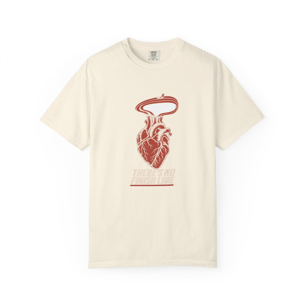 T-shirt course à pied rétro « Cœur de Piste »