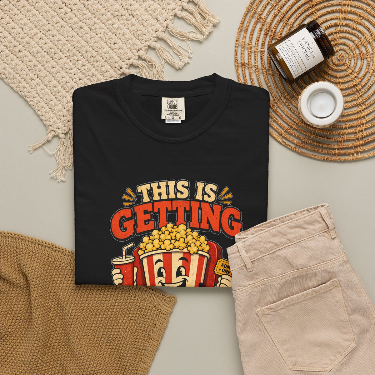 T-shirt rétro humour beurre « This Is Getting Buttery »