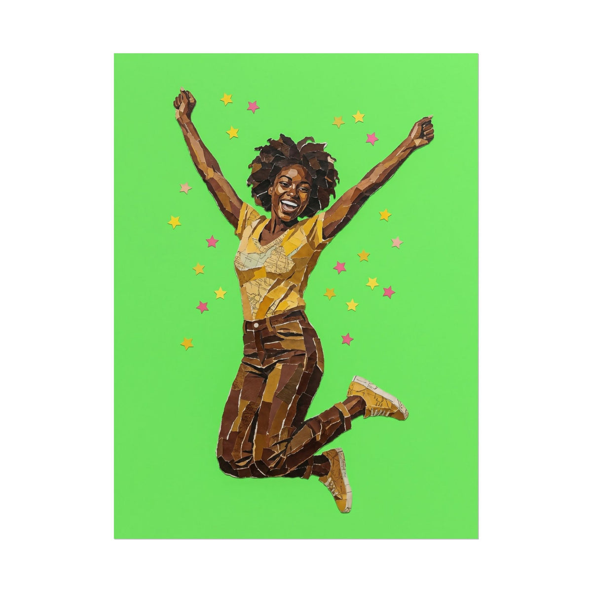 Affiche « Saut sur fond vert »