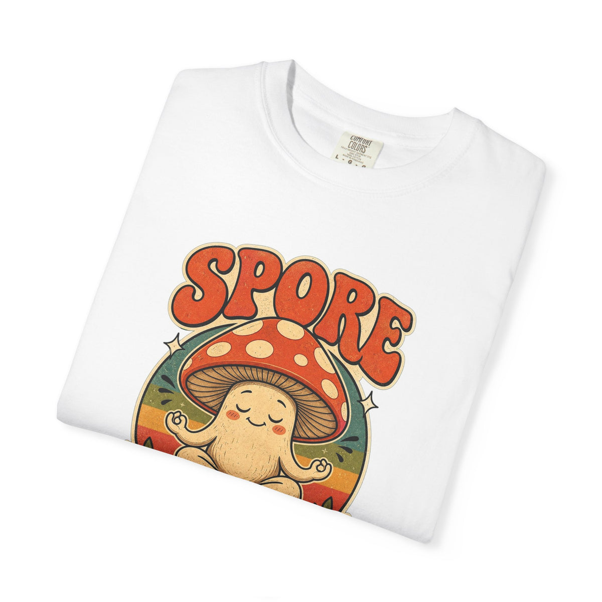 T-shirt rétro humour champignon « Spore Me the Drama »