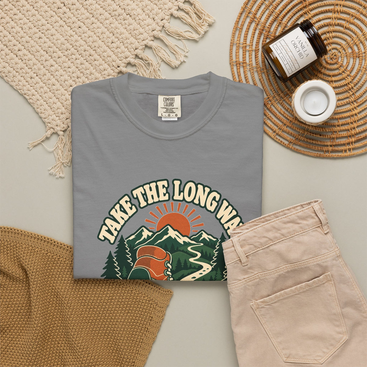 T-shirt plein air canadien « Take the Long Way »