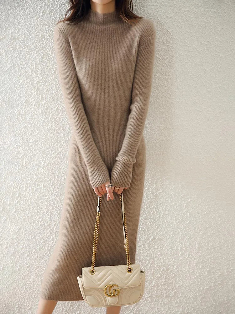Robe en maille de laine – Femme