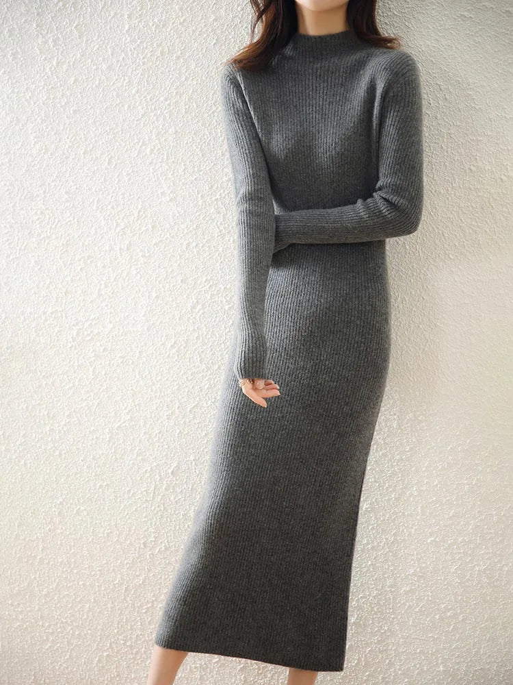 Robe en maille de laine – Femme