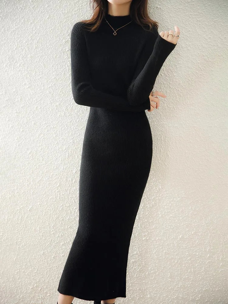 Robe en maille de laine – Femme