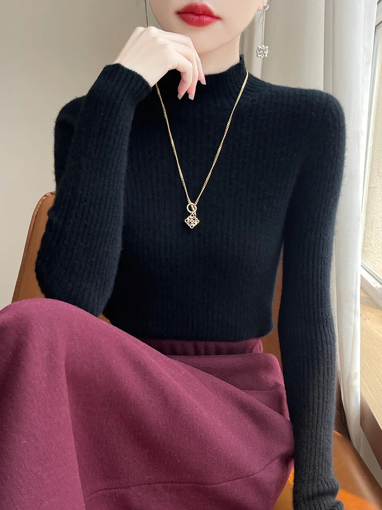Haut en maille de mérinos – Femme
