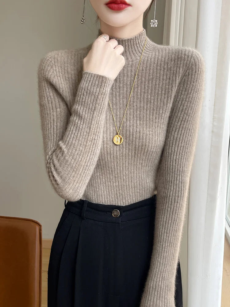 Haut en maille de mérinos – Femme