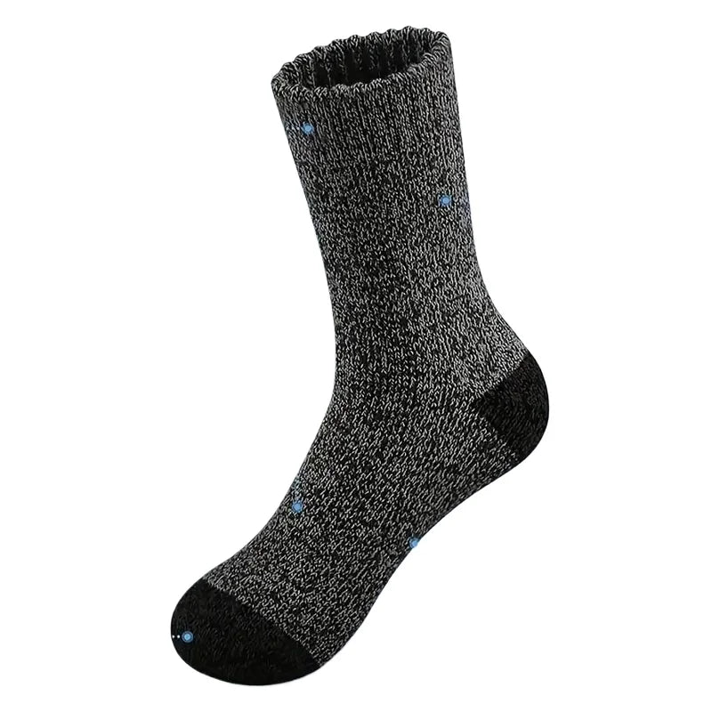 Chaussette en laine mérinos chinée gris foncé, photo du produit