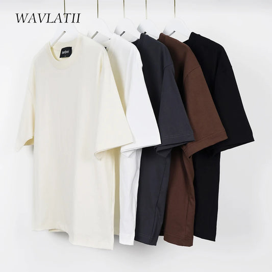 T-shirt Essentiel Heavyweight écru, coupe oversize, porté