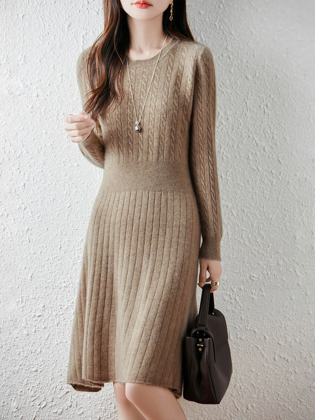 Robe pull en mérinos – Femme