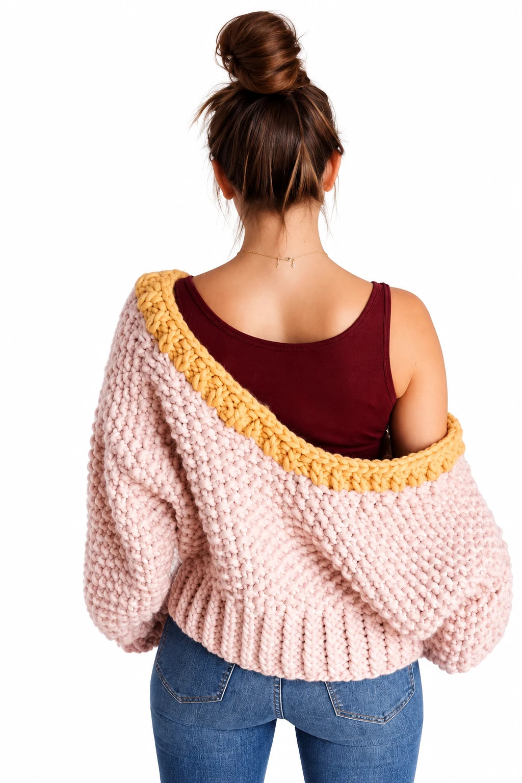 Pull tricot main en mérinos – Femme