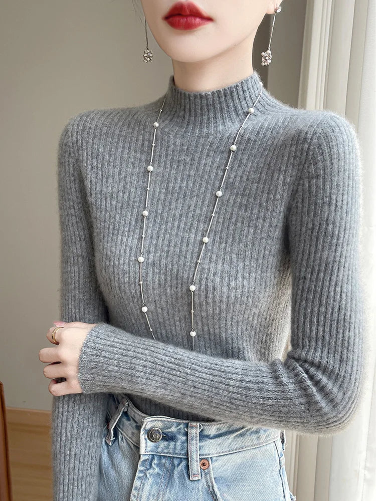 Haut en maille de mérinos – Femme
