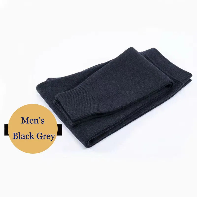 Legging thermique en mérinos noir plié